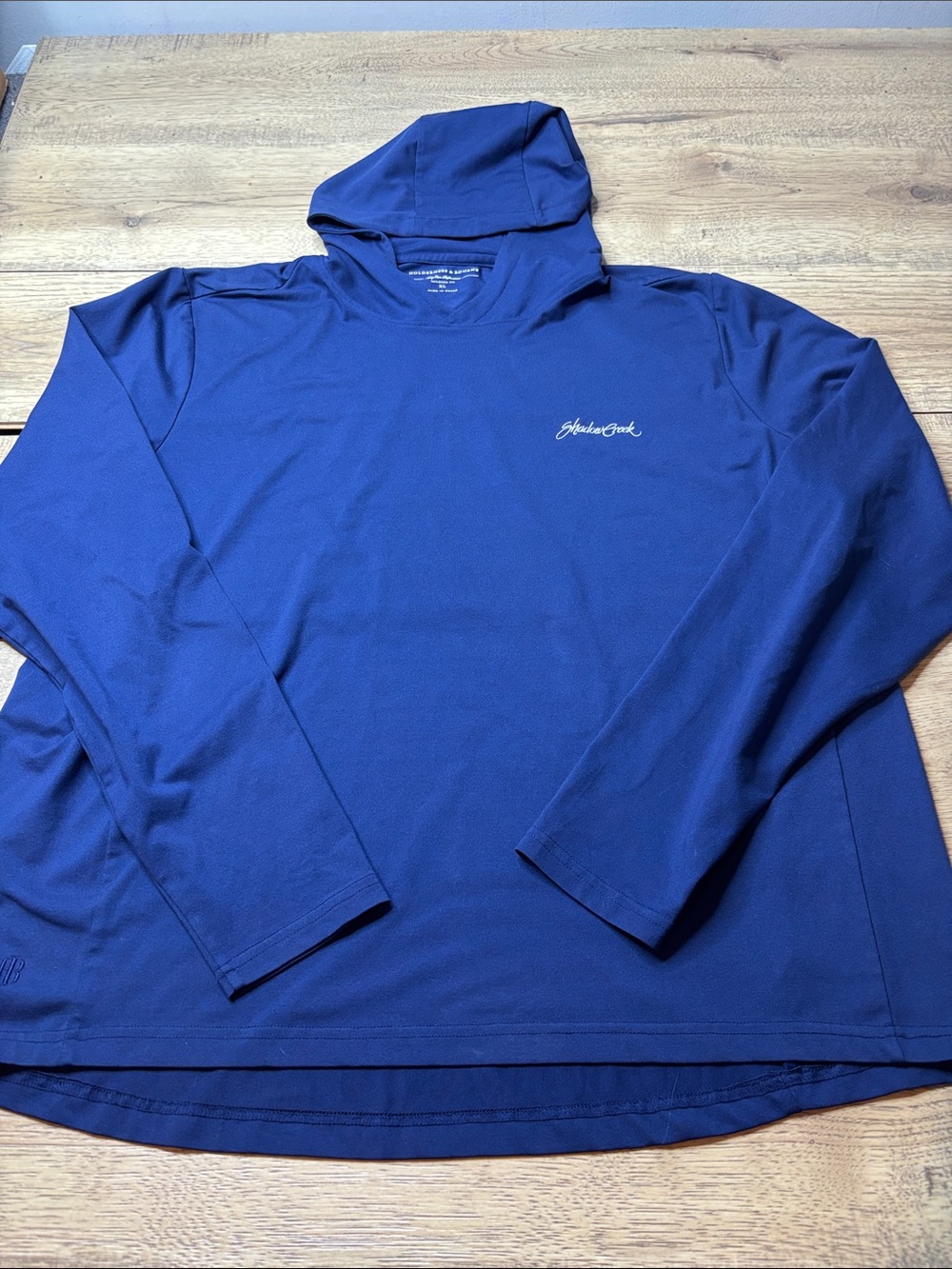 Men's Holderness & Bourne The Jackson Hoodie in Navy Blue Size XL